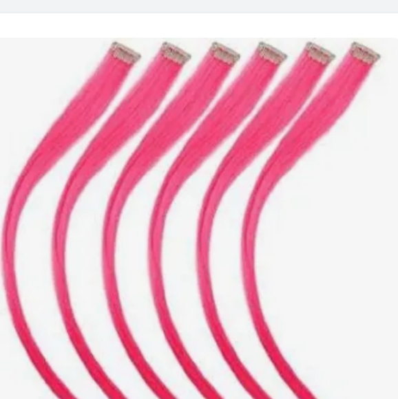 10 pink hair extensions Clip on - Picture 2 of 7